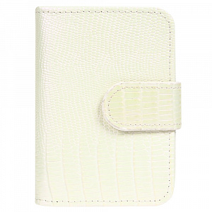 Женская визитница белая K-L-P01-62 натуральная кожа