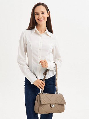 JS-8705-77 серая сумка женская (кожа) Jane's Story