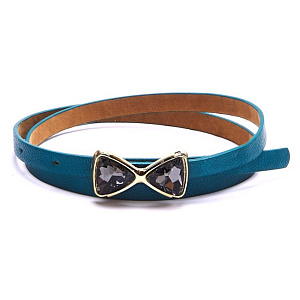 Женский ремень голубой FB-1206-70 натуральная кожа