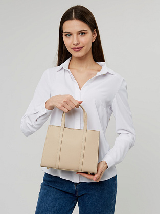 JS-KS-9936-1-61 бежевая сумка женская (кожа) Jane's Story