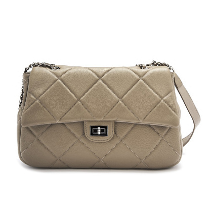 JS-8705-77 серая сумка женская (кожа) Jane's Story